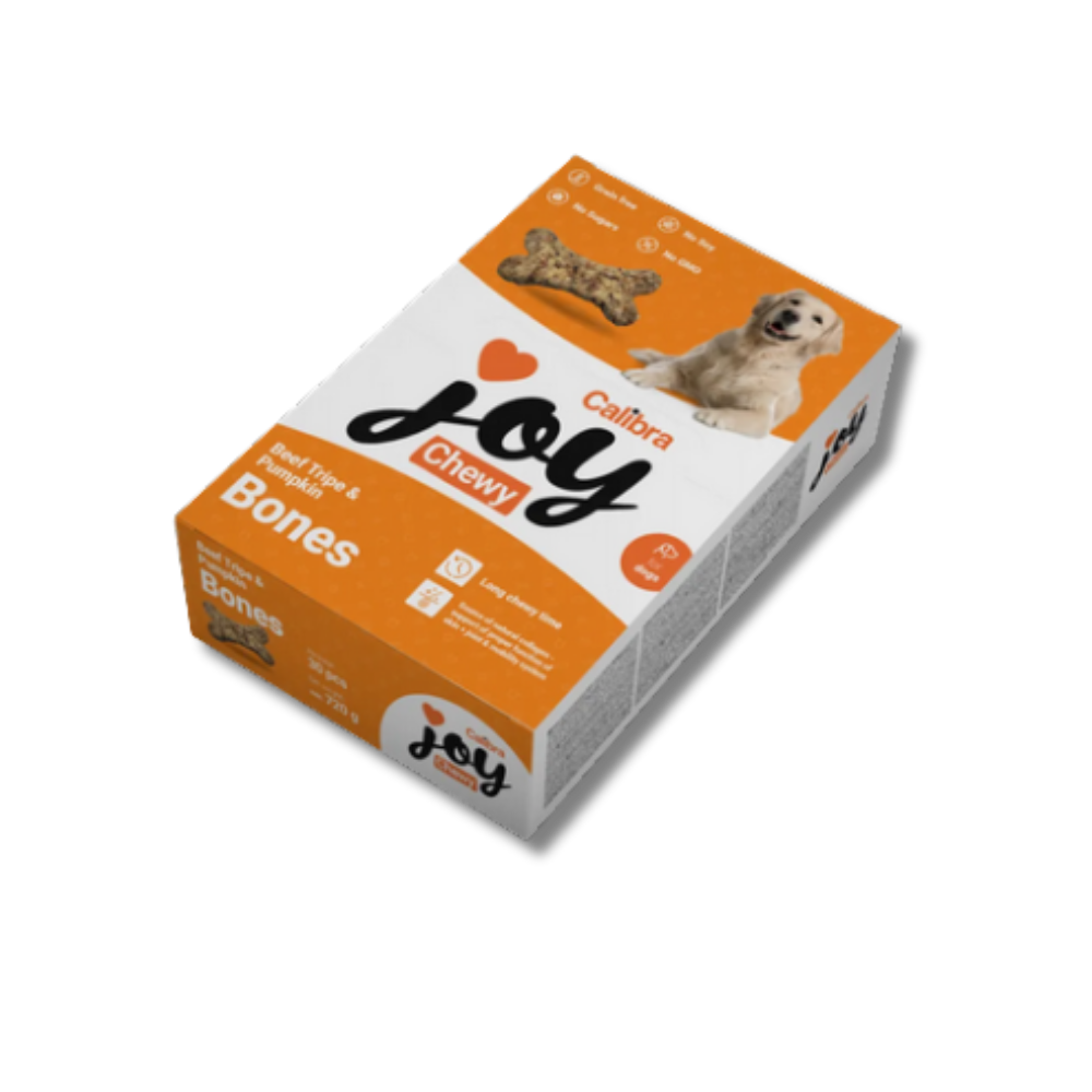 Calibra Joy Dog Chewy Bones Beef Tripe & Pumpkin  720g